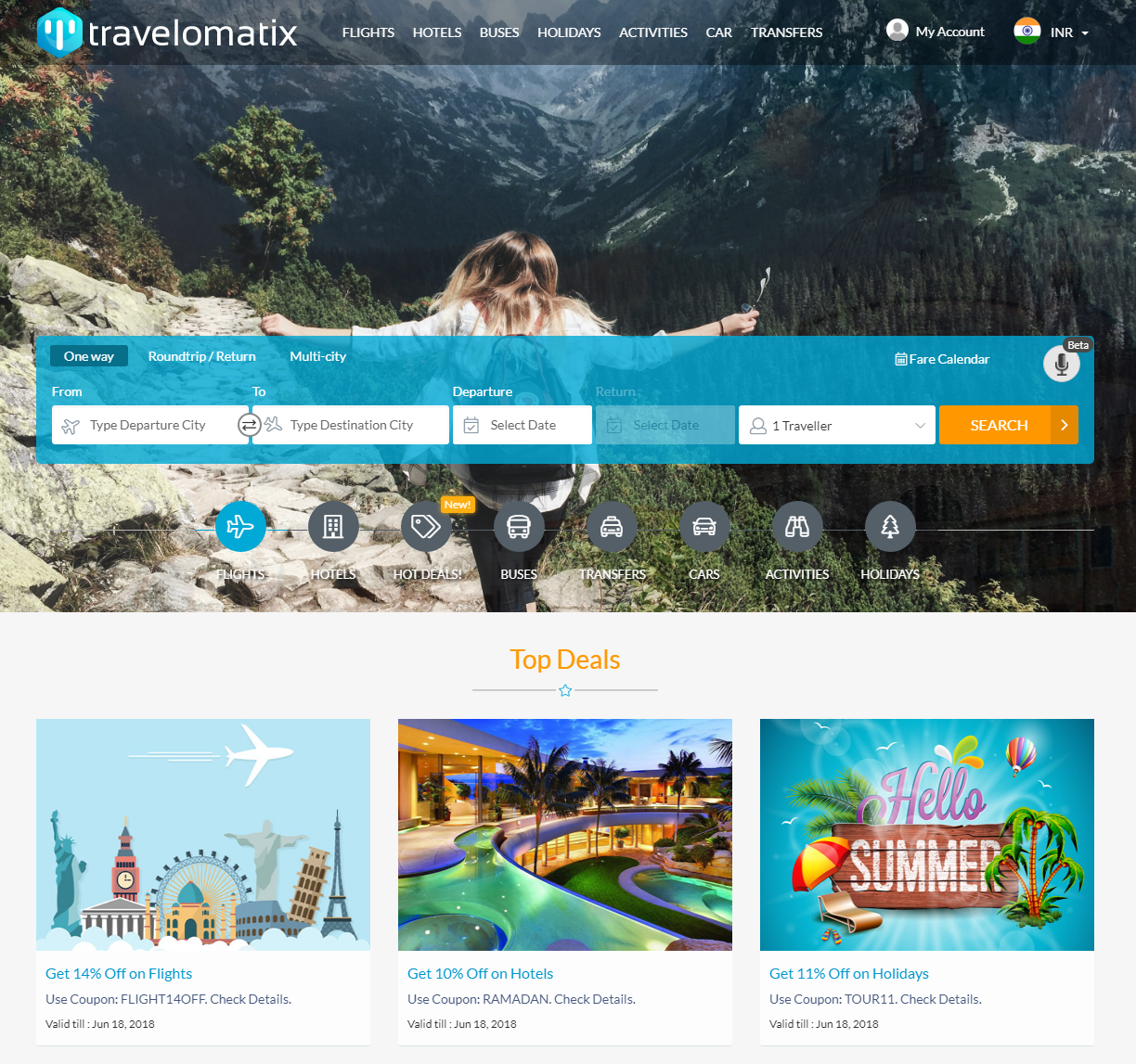 B2C travel portal india